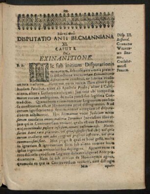 [...] Disputatio Anti Becmanniana XI.