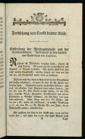 1-48b, Entdeckung der Weihnachtsinsel und der Sandwichinseln. Aufenthalt in...