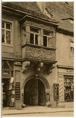 Pirna. Erker und Portal in der Schloßstraße