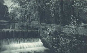 Friedrichstaler Kanal und Allee. Detmold. Allee/Neustadt. Ansichtskarte. Papierabzug
