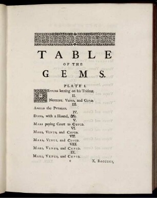 Table Of The Gems