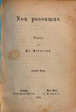 Non possumus : Roman, 2