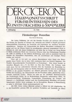1: Fürstenberger Porzellan