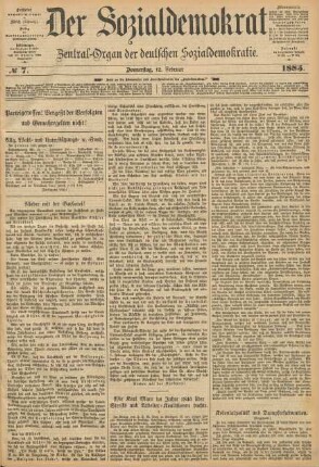 No 7. Donnerstag, 12. Februar 1885.