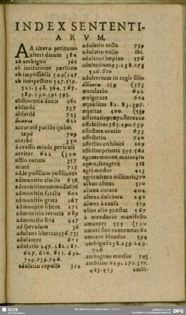 Index Sententiarum