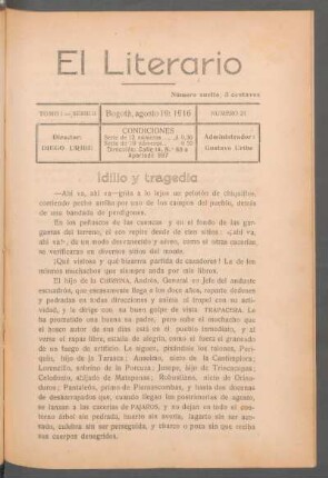 1916,1,21: serie 2, tomo 1, número 21 (agosto 19 de 1916)