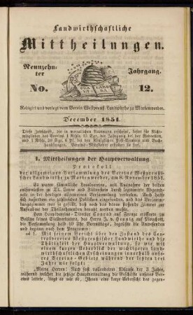 Neunzehnter Jahrgang. No. 12.