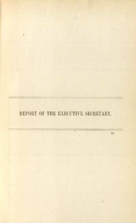 Report of the Executive Secretary