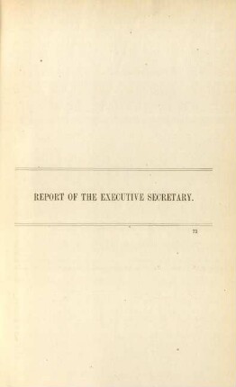 Report of the Executive Secretary
