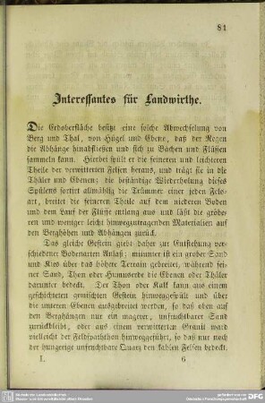 Interessantes für Landwirthe