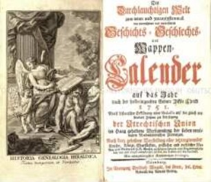 Wappenkalender . Jg. 1751