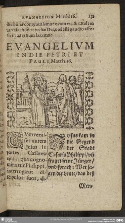 Evangelium In Die Petri Et Pauli, Matth. 16