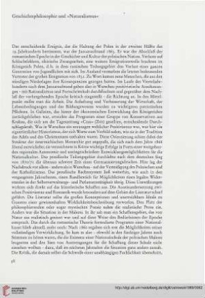 Geschichtsphilosophie und „Naturalismus“