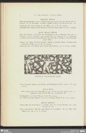 Ornament mit zwei Knaben zwischen reichem Laubwerk