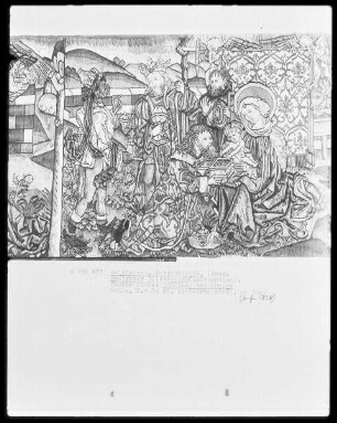Marienteppich, rechte Szene: Anbetung der Könige