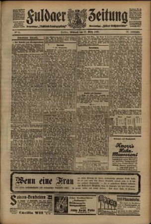Zweite Ausgabe vom Mittwoch, den 17. März 1909.