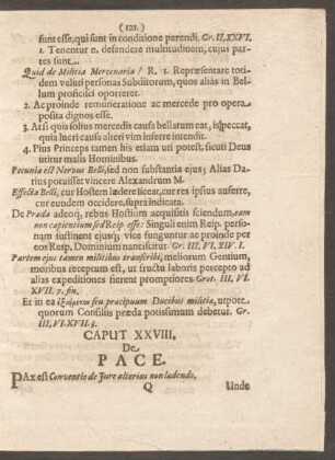 Caput XXVIII. De Pace.
