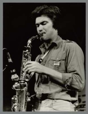 Hakan Broström : Portrait des Jazz-Saxophonisten Hakan Broström beim Jazz Jamboree Warschau 1979