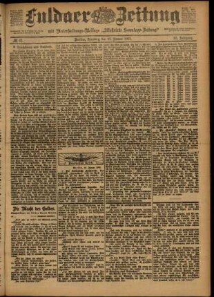 Ausgabe vom Dienstag, den 27. Januar 1903.