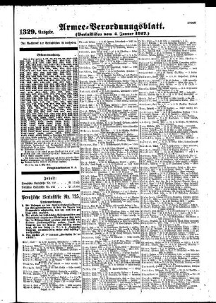 1329.Ausgabe. Donnerstag, 4. Januar 1917