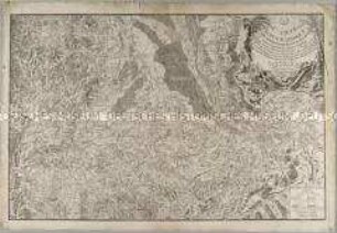 Carte Topographique du Cours du Rhin