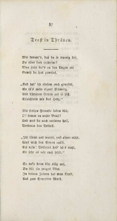 Trost in Thränen.