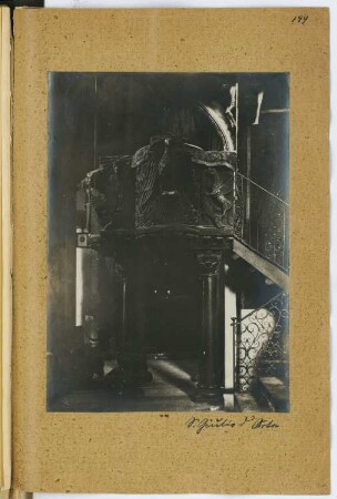 Basilika San Giulio, Orta San Giulio: Ansicht Kanzel (aus: Skizzen- und Fotoalbum 3)