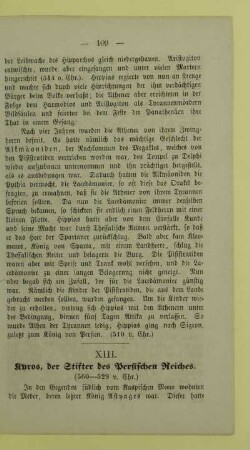 XIII. Kyros, der Stifter des Persischen Reiches. (560 - 529 v. Chr.)