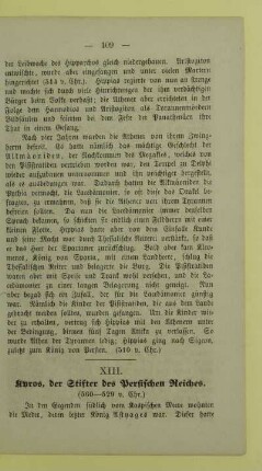 XIII. Kyros, der Stifter des Persischen Reiches. (560 - 529 v. Chr.)