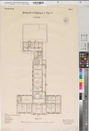 Olpe, Amtsgericht und Gefängnis, Grundriss 1. Obergeschoss