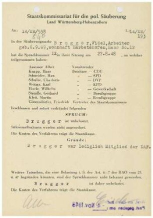 Brugger, Fidel