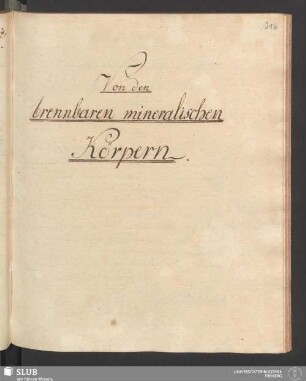 Von den brennbaren mineralischen Körpern