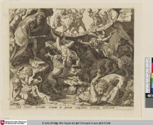 [Daniel's Accusers Cast into the Lion's Den; Daniels Ankläger werden in die Löwengrube geworfen]