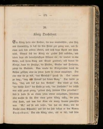 26. Koenig Droßelbart.
