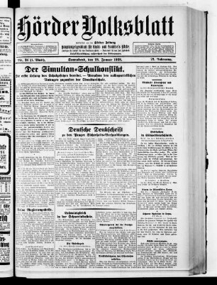 Hörder Volksblatt. 1884-1934