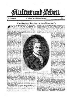 Kultur und Leben : 2. Beilage der "Arbeiter-Jugend"