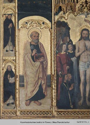 Polyptychon mit Taufe Christi, Schmerzensmann und Heiligen : Der Heilige Petrus