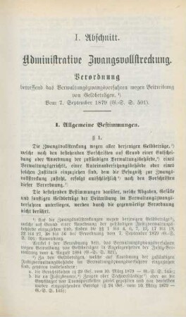 I. Abschnitt. Administrative Zwangsvollstreckung