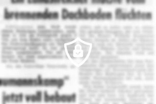 Ein Landstreicher mußte vom brennenden Dachboden flüchten