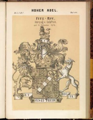 Taf. 144. Fitz - Roy, Herzog v. Grafton. seit 11. September 1675.