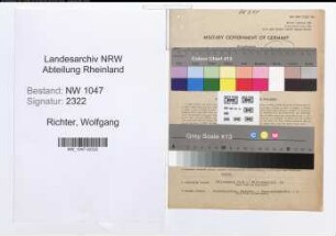 Entnazifizierung Wolfgang Richter , geb. 02.10.1904 (Lehrer)
