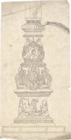 Stegmann, Carl von; Italien; Bauaufnahmen - Säule (Teilansicht)