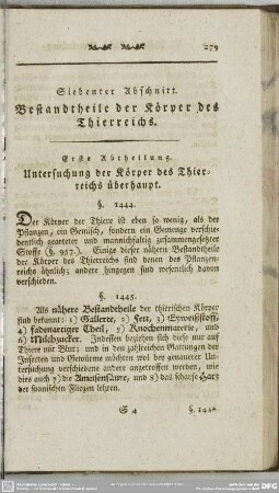 Siebenter Abschnitt. Bestandtheile der Körper des Thierreichs
