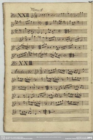 22. Anonymus, Menuette, C-Dur