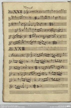 22. Anonymus, Menuette, C-Dur