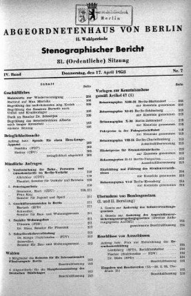 Nr. 7 (81), 17. April 1958