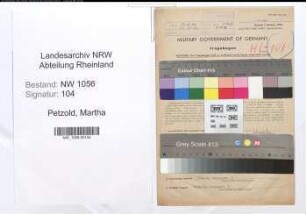 Entnazifizierung Martha Petzold , geb. 02.02.1906 ()