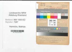 Entnazifizierung Mathias Heinrichs, geb. 11.06.1891 (Malermeister)