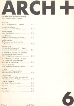 Heft 6: Kybernetik, EDV, Programmplanung