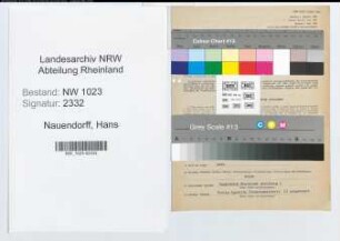 Entnazifizierung Hans Nauendorff , geb. 30.12.1901 (Verwaltungsleiter)